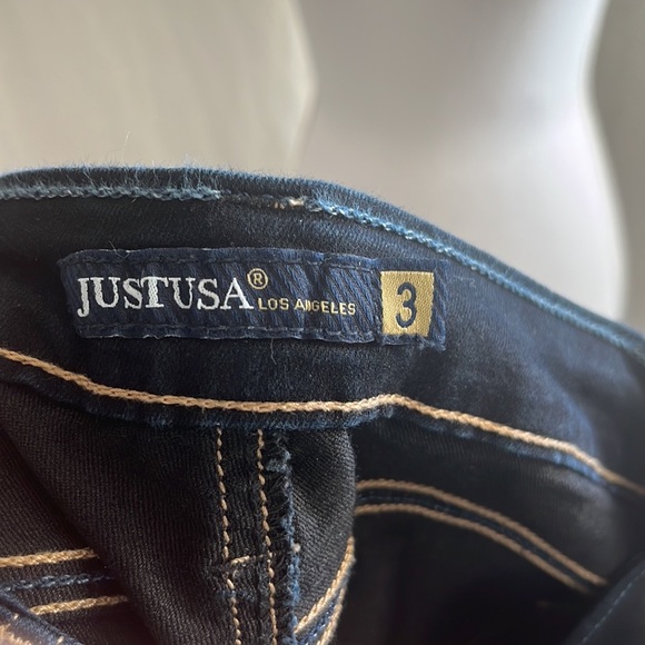 EUC Just USA Dark Wash Jeggings Size 3 (B2) - Picture 5 of 10